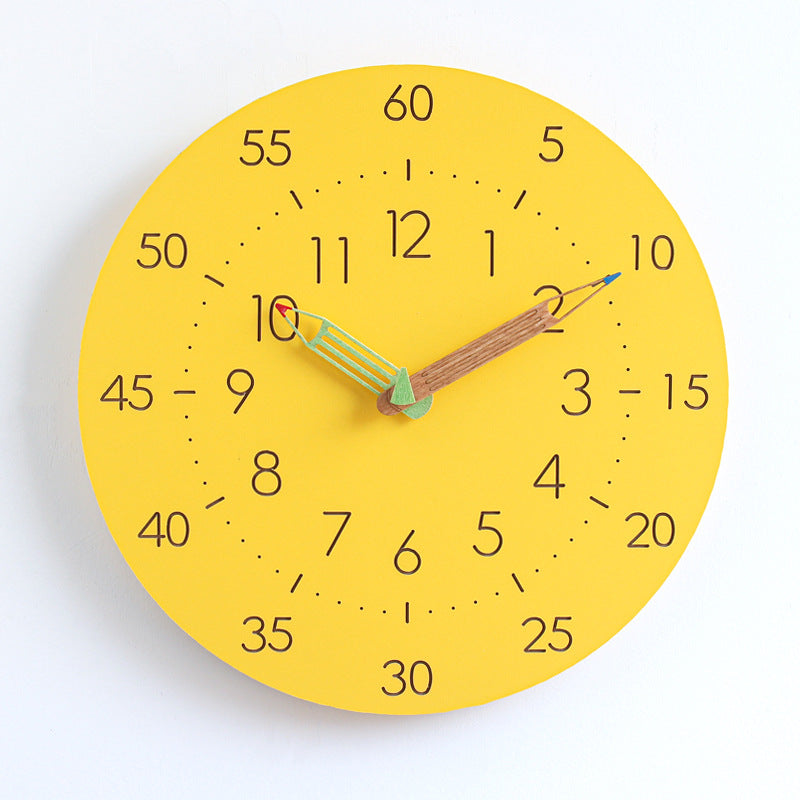 Silent Analog Children's Wall Clock - Eco-Friendly & Colorful Decor 0