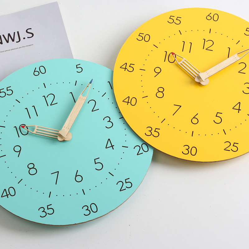 Silent Analog Children's Wall Clock - Eco-Friendly & Colorful Decor 1