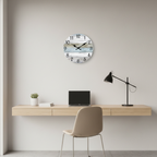 Silent Blue Modern Wall Clock - Silent Operation & Nautical Decor 1
