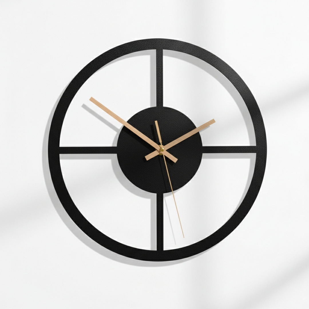 Silent Wall Clock - Modern Geometric Design for Elegant Spaces 1