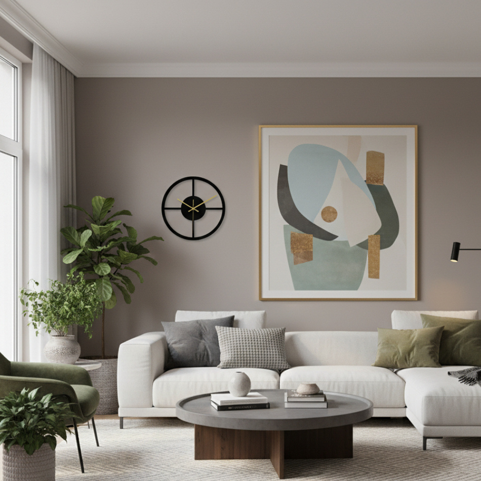 Silent Wall Clock - Modern Geometric Design for Elegant Spaces 5