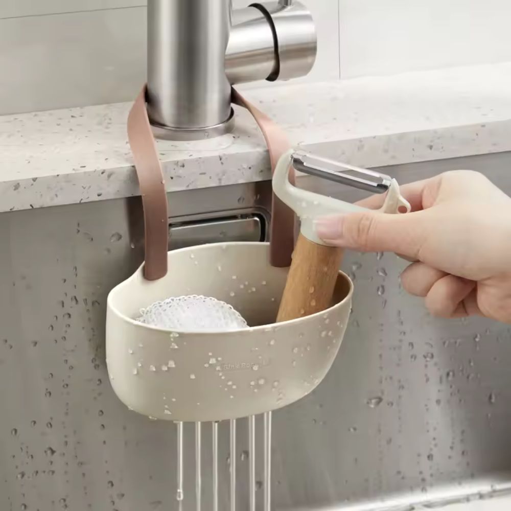 Silicone Hanging Dish Drainer - Space-Saving & Durable Sink Organizer 3