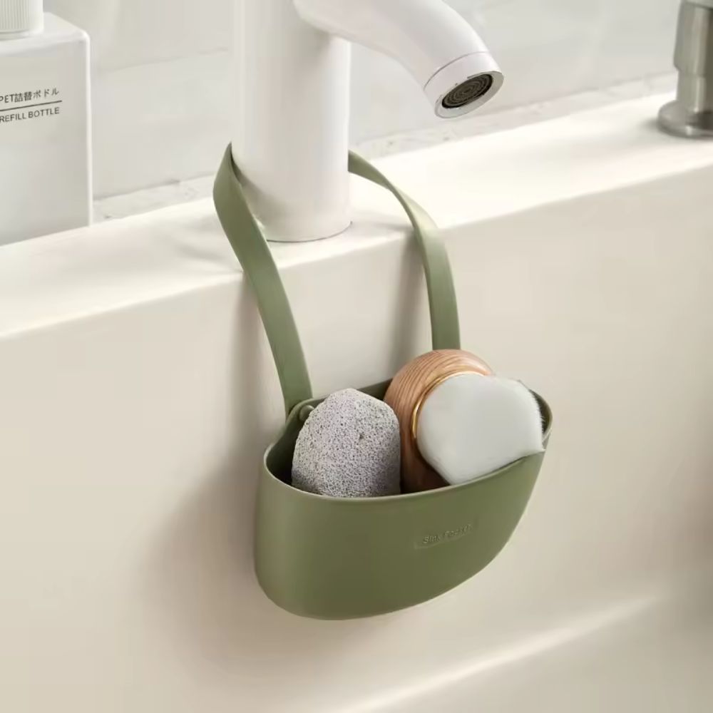 Silicone Hanging Dish Drainer - Space-Saving & Durable Sink Organizer 4
