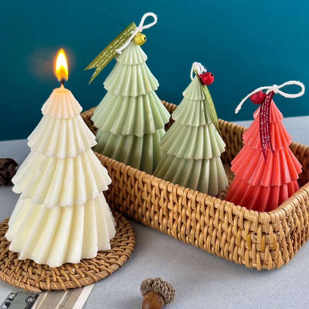 Silicone Mold – 3D Geometric Pine Shape for Candles & Soap 1