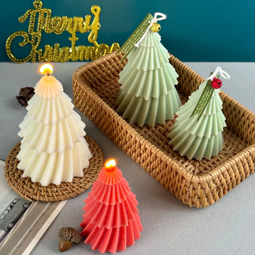 Silicone Mold – 3D Geometric Pine Shape for Candles & Soap 6