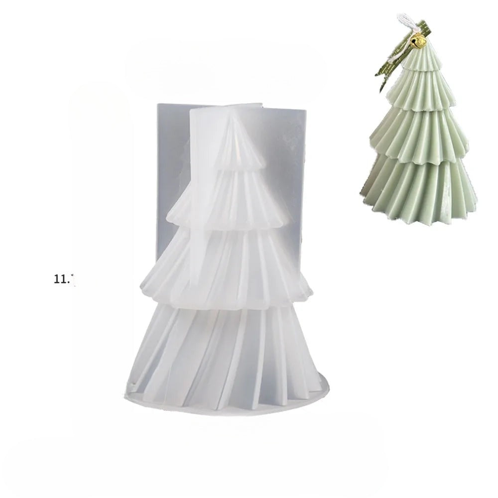 Silicone Mold – 3D Geometric Pine Shape for Candles & Soap 7