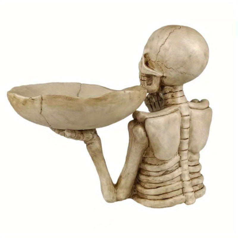 SkeletonServe Decorative Tray - Durable Skull Design for Keys & Snacks 6