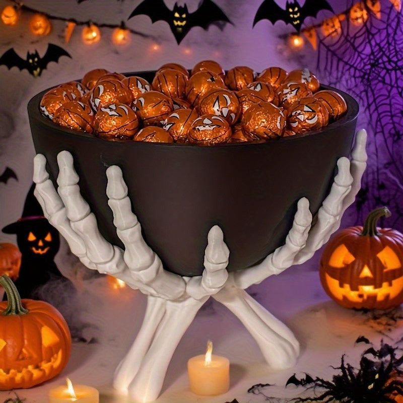 Skeleton Candy Bowl - Durable Halloween Decor for Indoor Celebrations 2