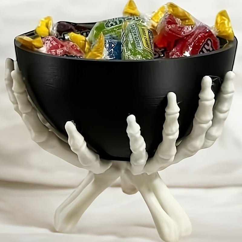 Skeleton Candy Bowl - Durable Halloween Decor for Indoor Celebrations 4