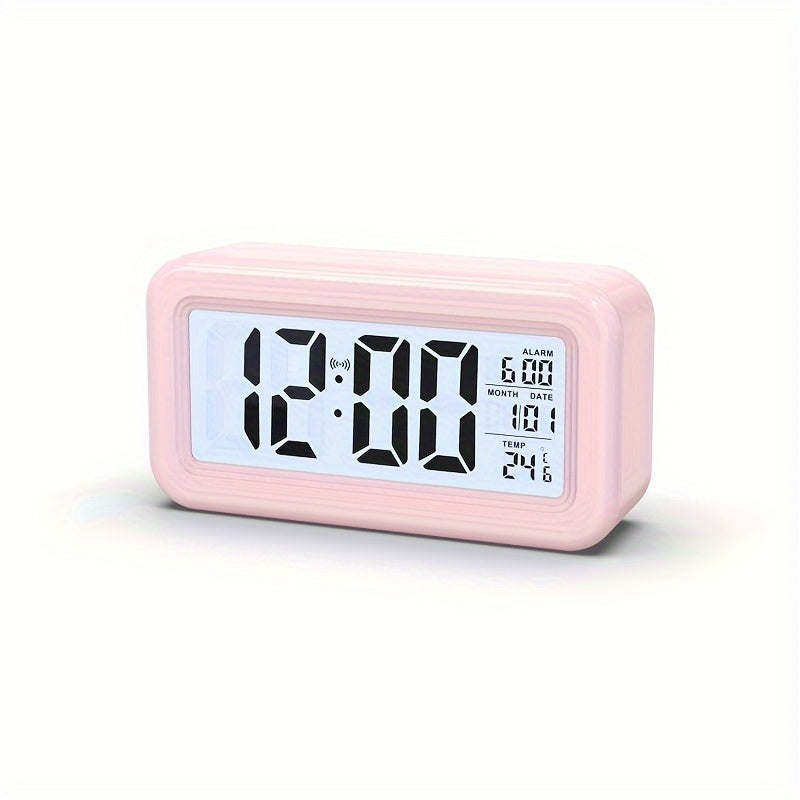 Slim Digital Alarm Clock - Clear LCD Display with Snooze Function 11