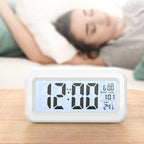 Slim Digital Alarm Clock - Clear LCD Display with Snooze Function 5