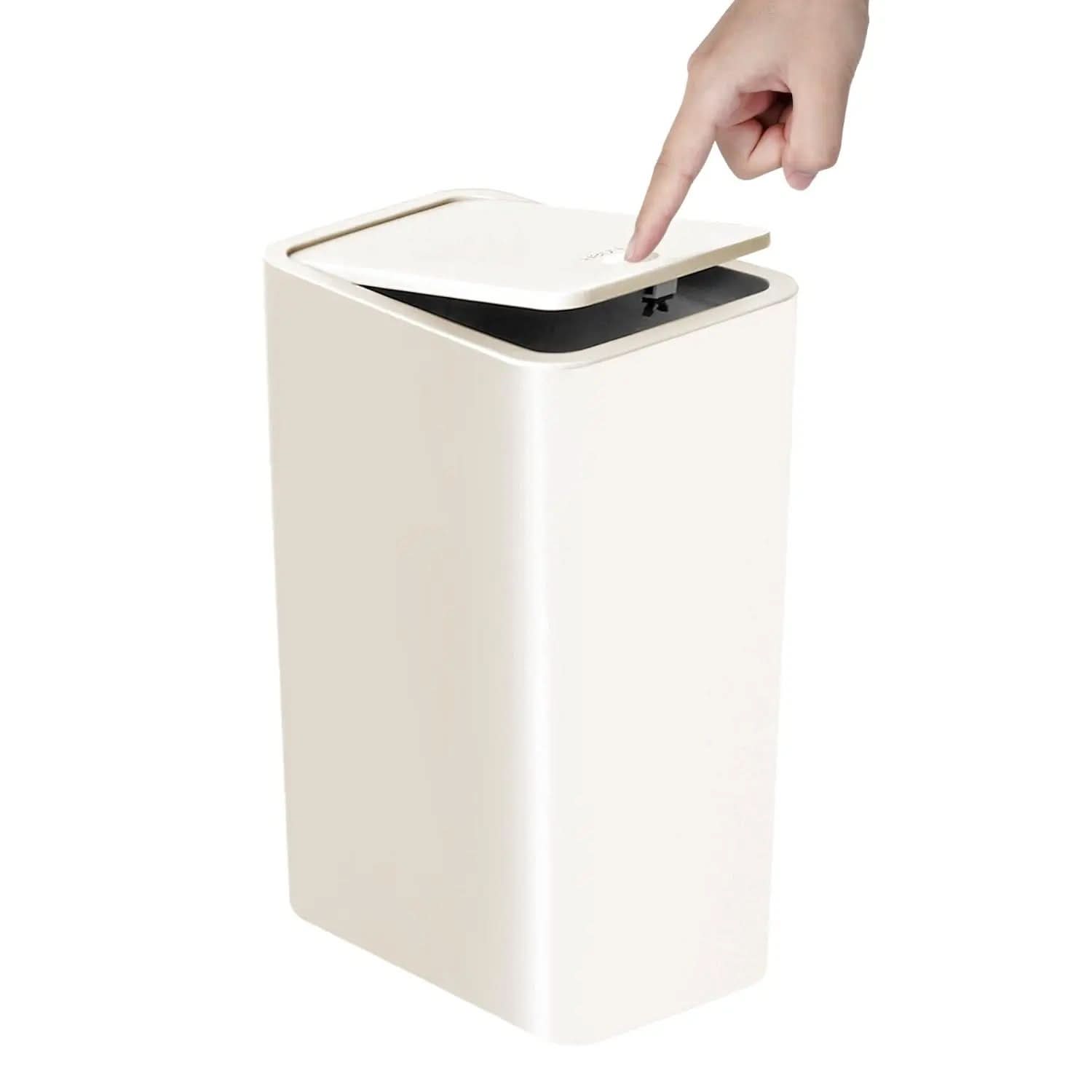 Slim Press-Top Trash Can 10L - Compact & Odor-Resistant Design 2