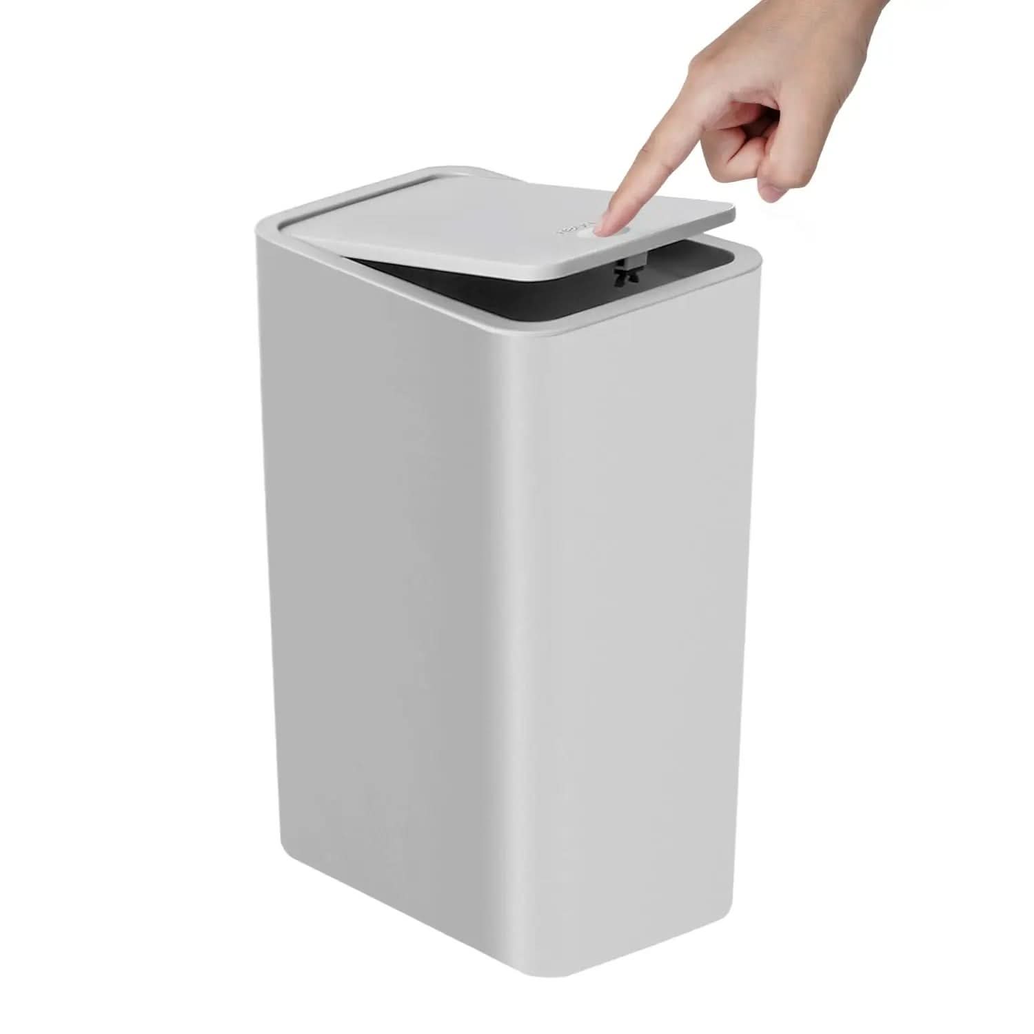Slim Press-Top Trash Can 10L - Compact & Odor-Resistant Design 3