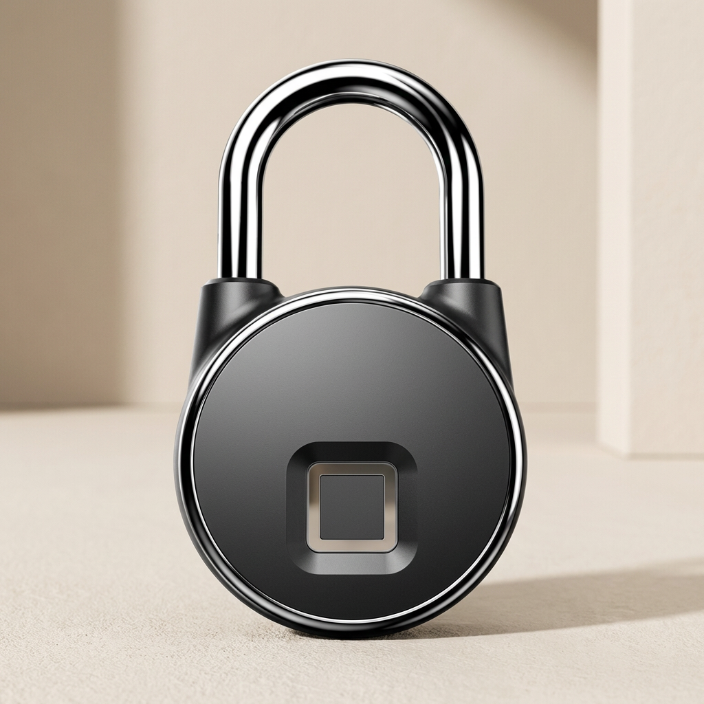 Smart Fingerprint Padlock with Bluetooth Access – Portable Weather-Resistant Lock for Gym Lockers and Gates