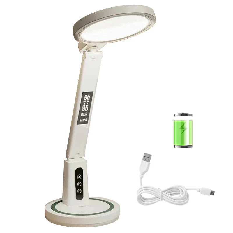 Smart LED Desk Lamp - Adjustable Brightness & Integrated Digital Clock 6