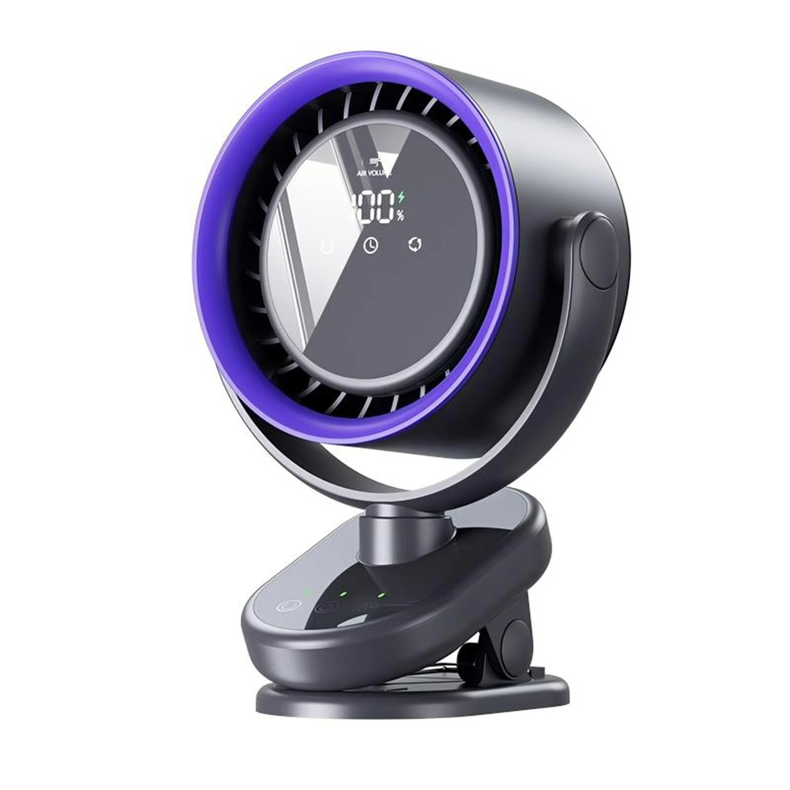 Portable Fan Rechargeable 4000mAh USB Type C Adjustable Speed LED Display
