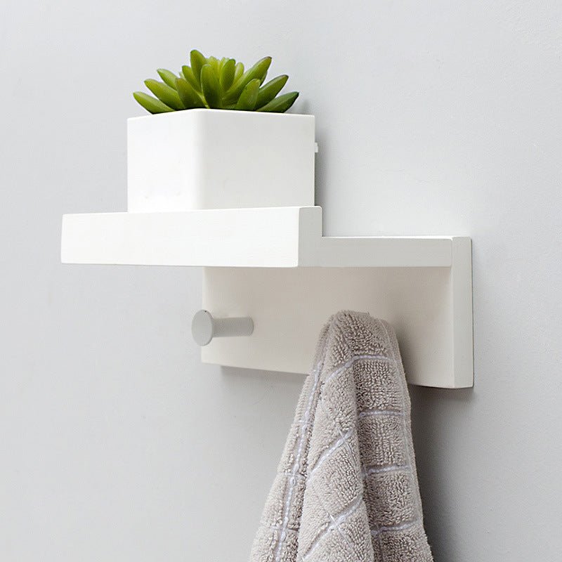 Smash Wall Shelf - Durable Wooden Storage Rack with Hooks for Organized Spaces 0