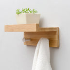 Smash Wall Shelf - Durable Wooden Storage Rack with Hooks for Organized Spaces 10