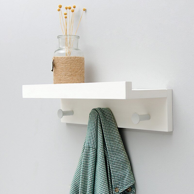 Smash Wall Shelf - Durable Wooden Storage Rack with Hooks for Organized Spaces 7