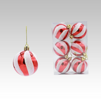 Snowflake Christmas Baubles Set - Elegant 6cm Ornaments for Tree Decor 0