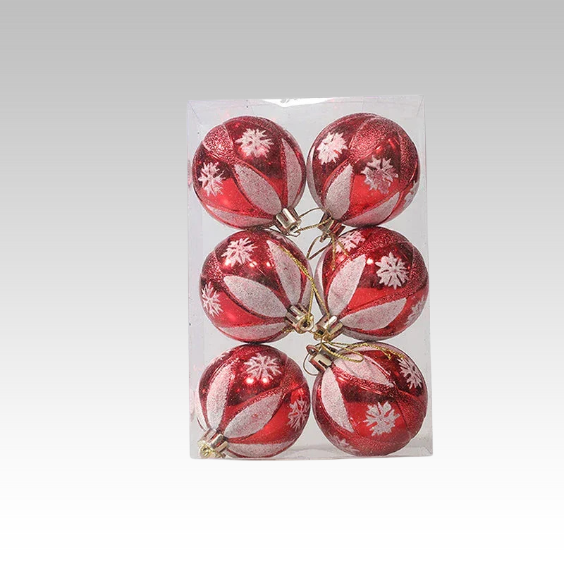 Snowflake Christmas Baubles Set - Elegant 6cm Ornaments for Tree Decor 13