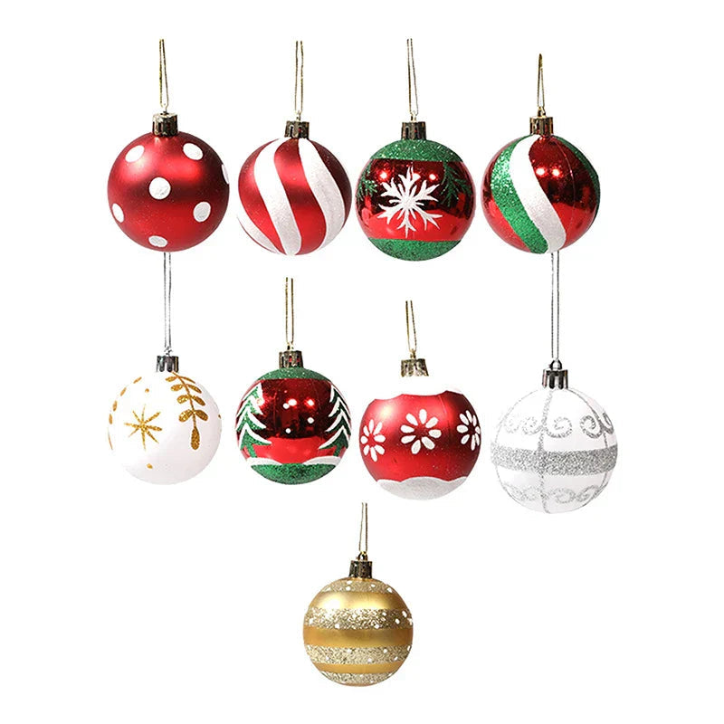 Snowflake Christmas Baubles Set - Elegant 6cm Ornaments for Tree Decor 3