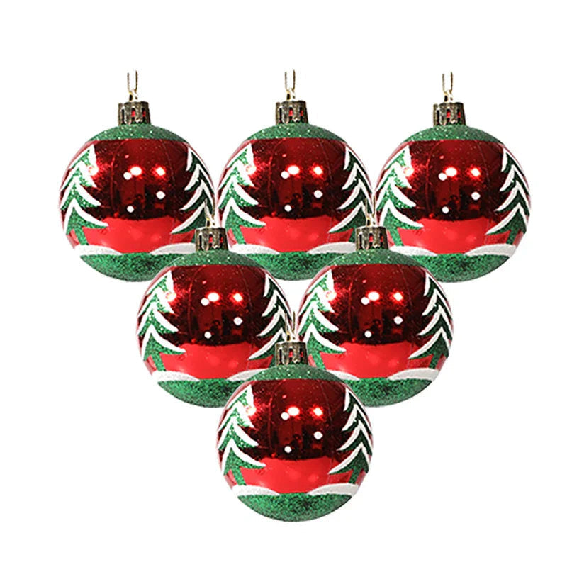 Snowflake Christmas Baubles Set - Elegant 6cm Ornaments for Tree Decor 4