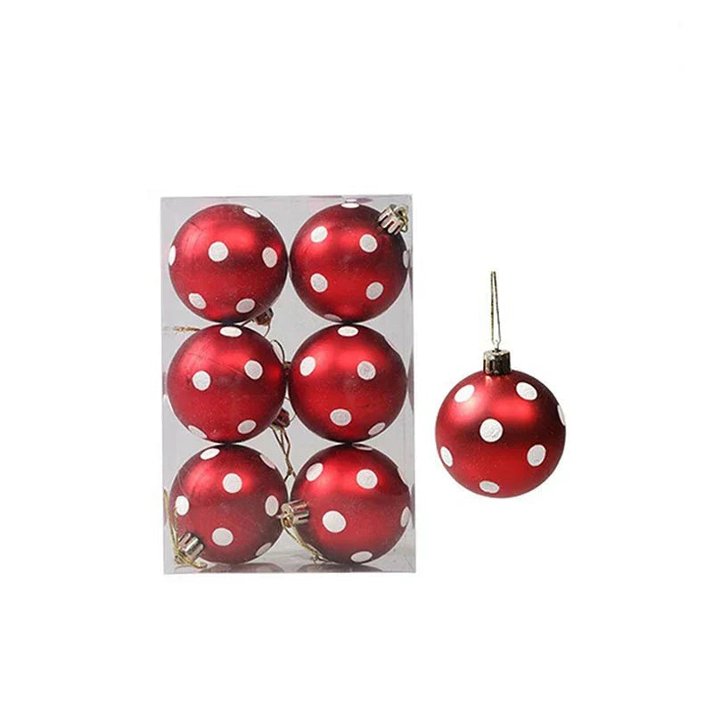 Snowflake Christmas Baubles Set - Elegant 6cm Ornaments for Tree Decor 6