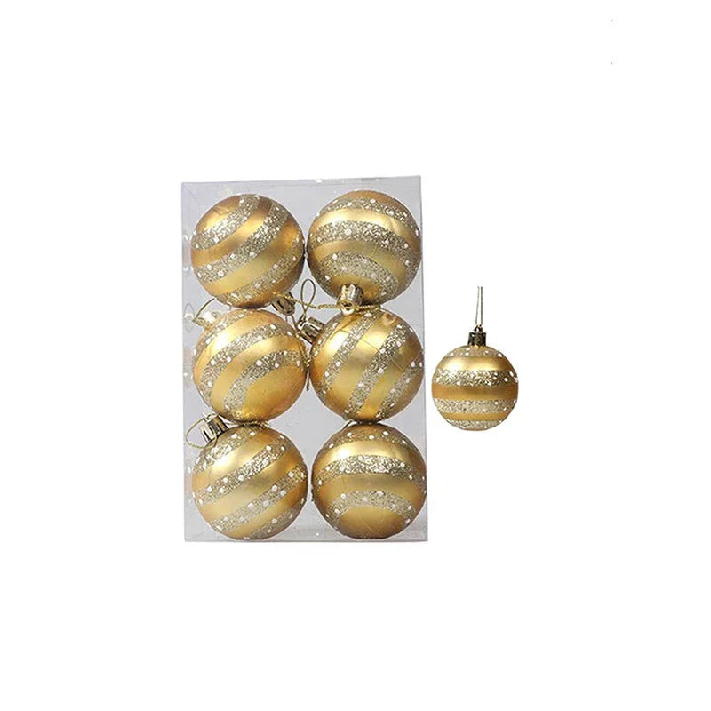 Snowflake Christmas Baubles Set - Elegant 6cm Ornaments for Tree Decor 7