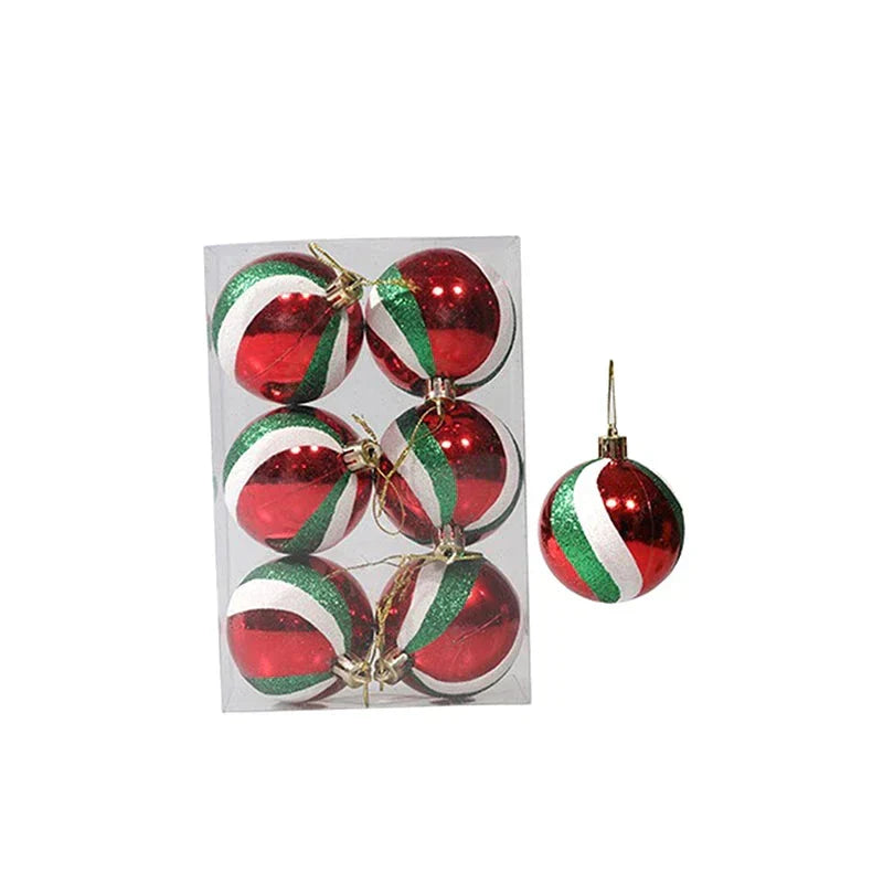 Snowflake Christmas Baubles Set - Elegant 6cm Ornaments for Tree Decor 8