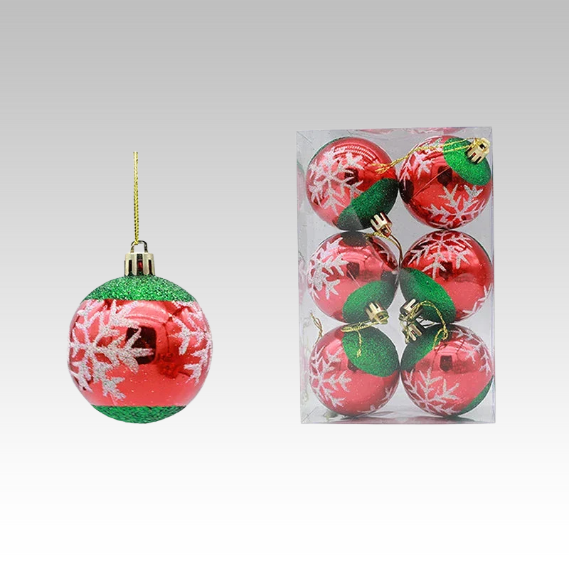Snowflake Christmas Baubles Set - Elegant 6cm Ornaments for Tree Decor 9