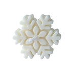 Snowflake Decorative Candle – Intricate Winter Design, Long-Lasting Burn, 6.5cm White Home Accent 0