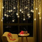 Snowflake Hanging Lights - 16 LED Snowflakes with 8 Modes, Indoor/Outdoor 1