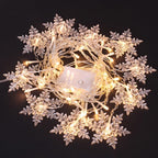 Snowflake Hanging Lights - 16 LED Snowflakes with 8 Modes, Indoor/Outdoor 3