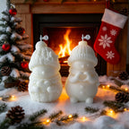 Winter Snowman Candle Wax Ornament for Christmas Decor 2