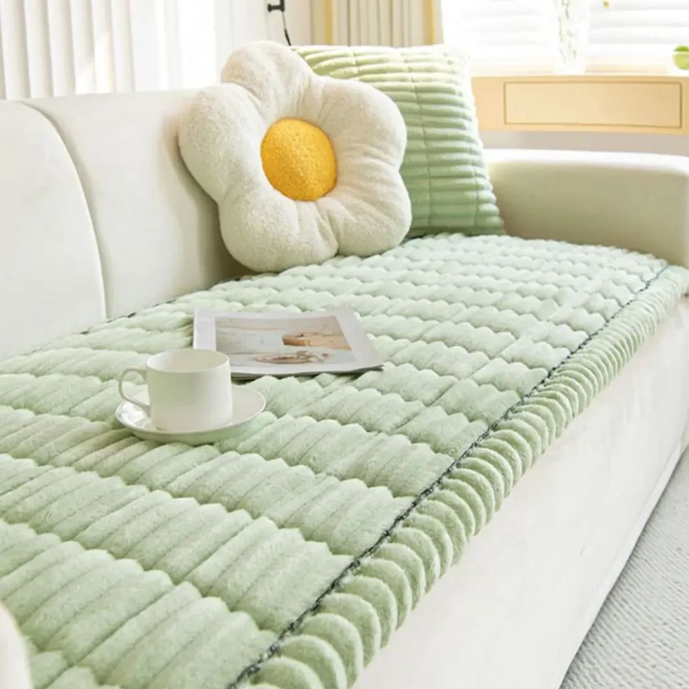 Sofa Cover Ultra Plush Fabric Non Slip Machine Washable Universal Fit Sofa Protector 03