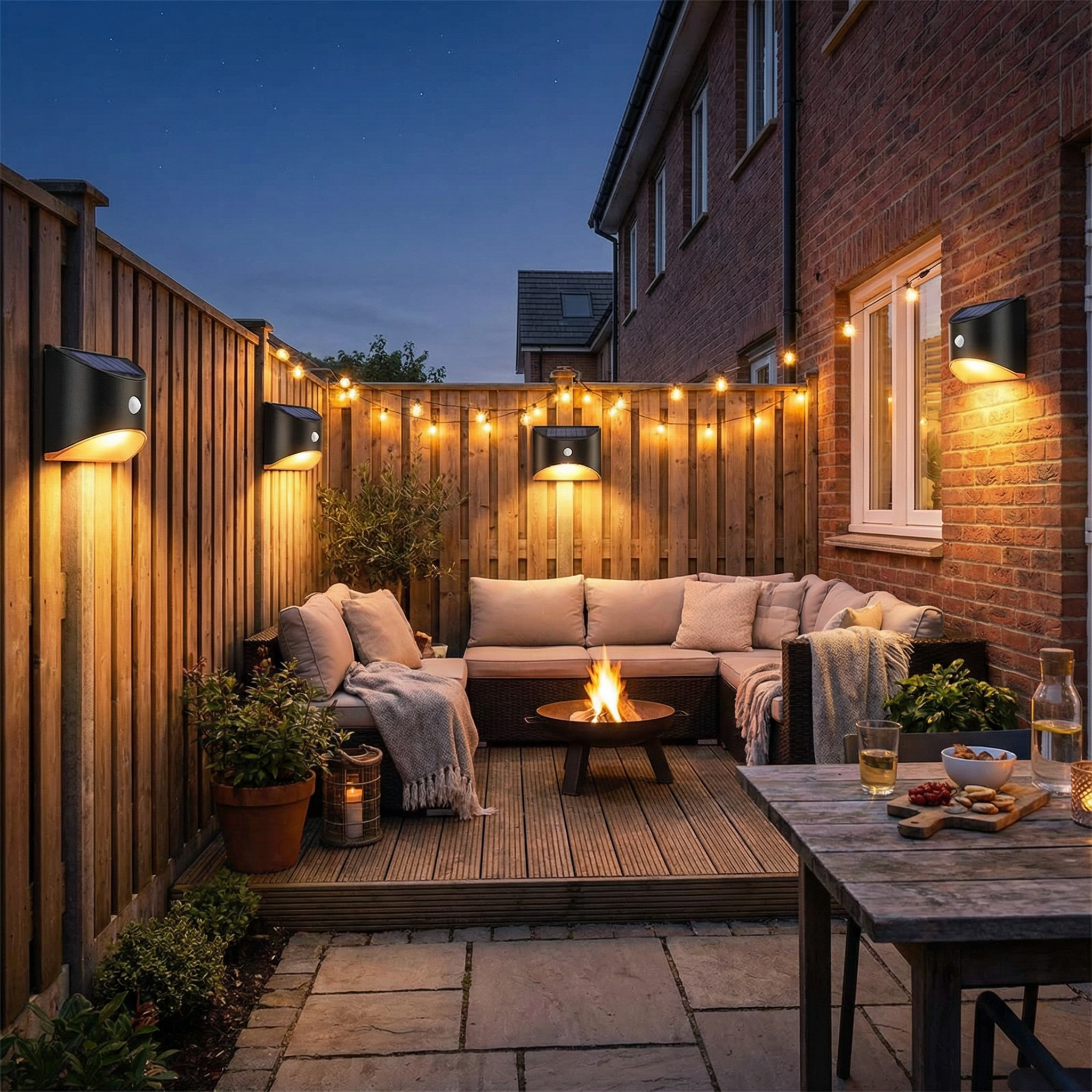 Solar Fence Light - Motion Sensor, Waterproof, Solar Powered Outdoor Safety 1