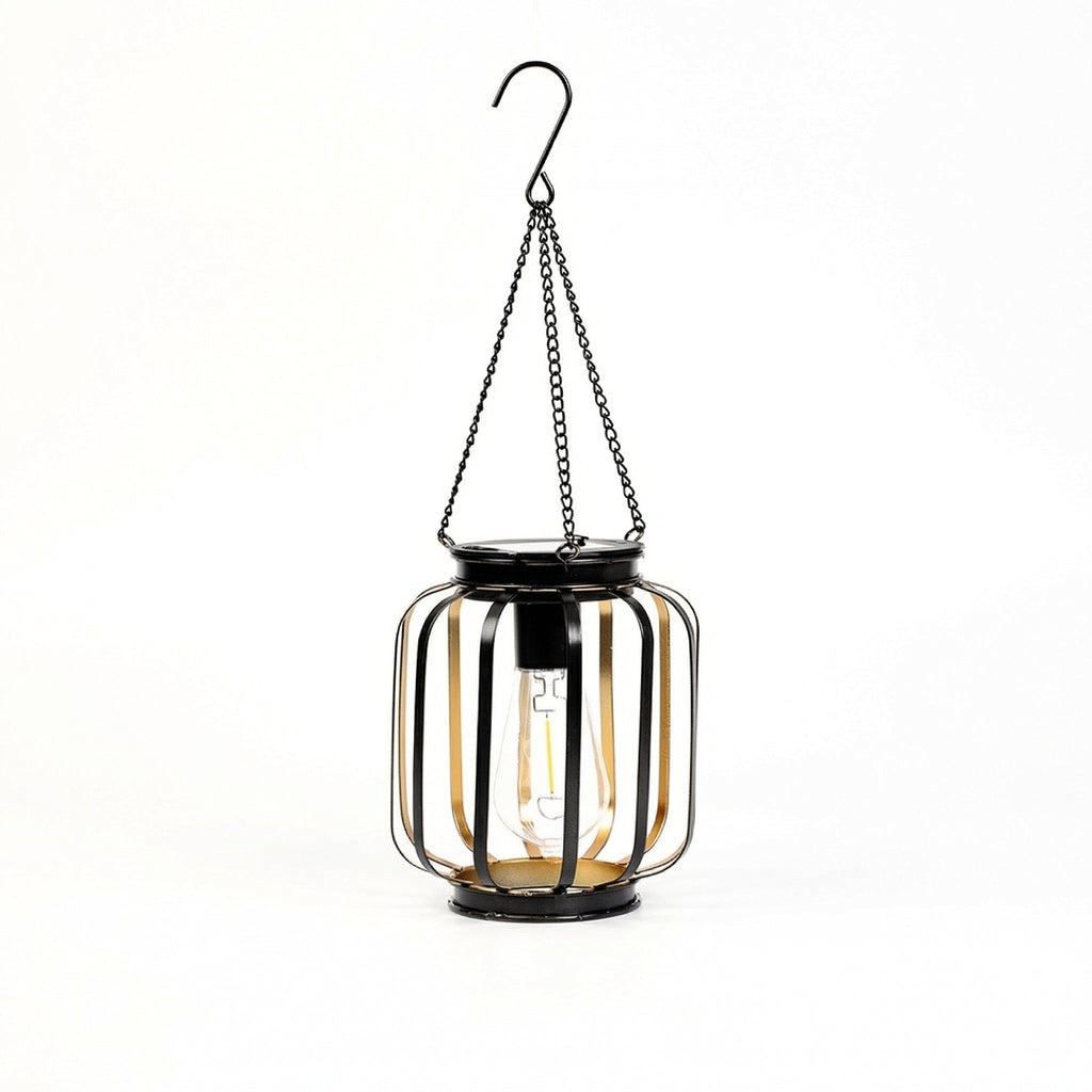Solar Hanging Lantern - Vintage Outdoor Decor with Eco-Friendly Illumination 0