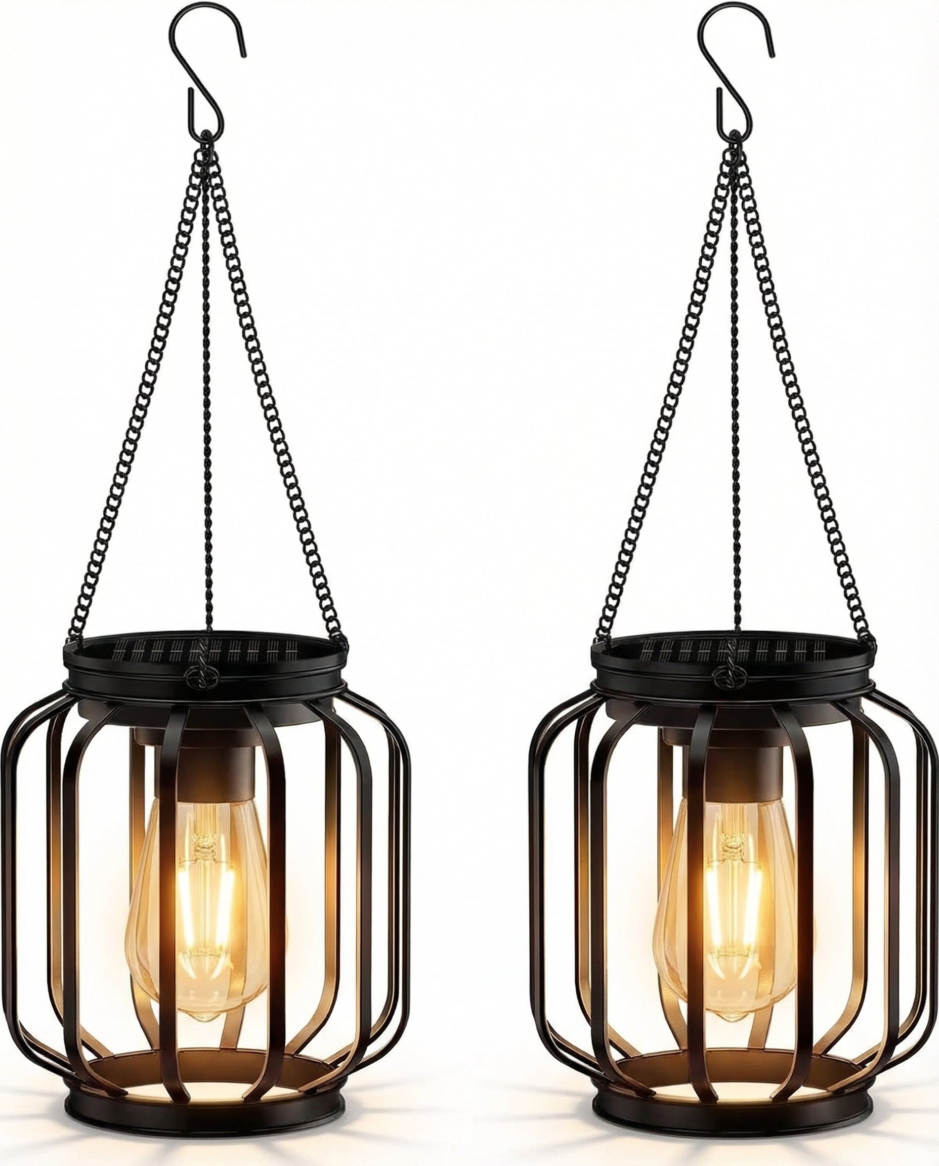 Solar Hanging Lantern - Vintage Outdoor Decor with Eco-Friendly Illumination 1