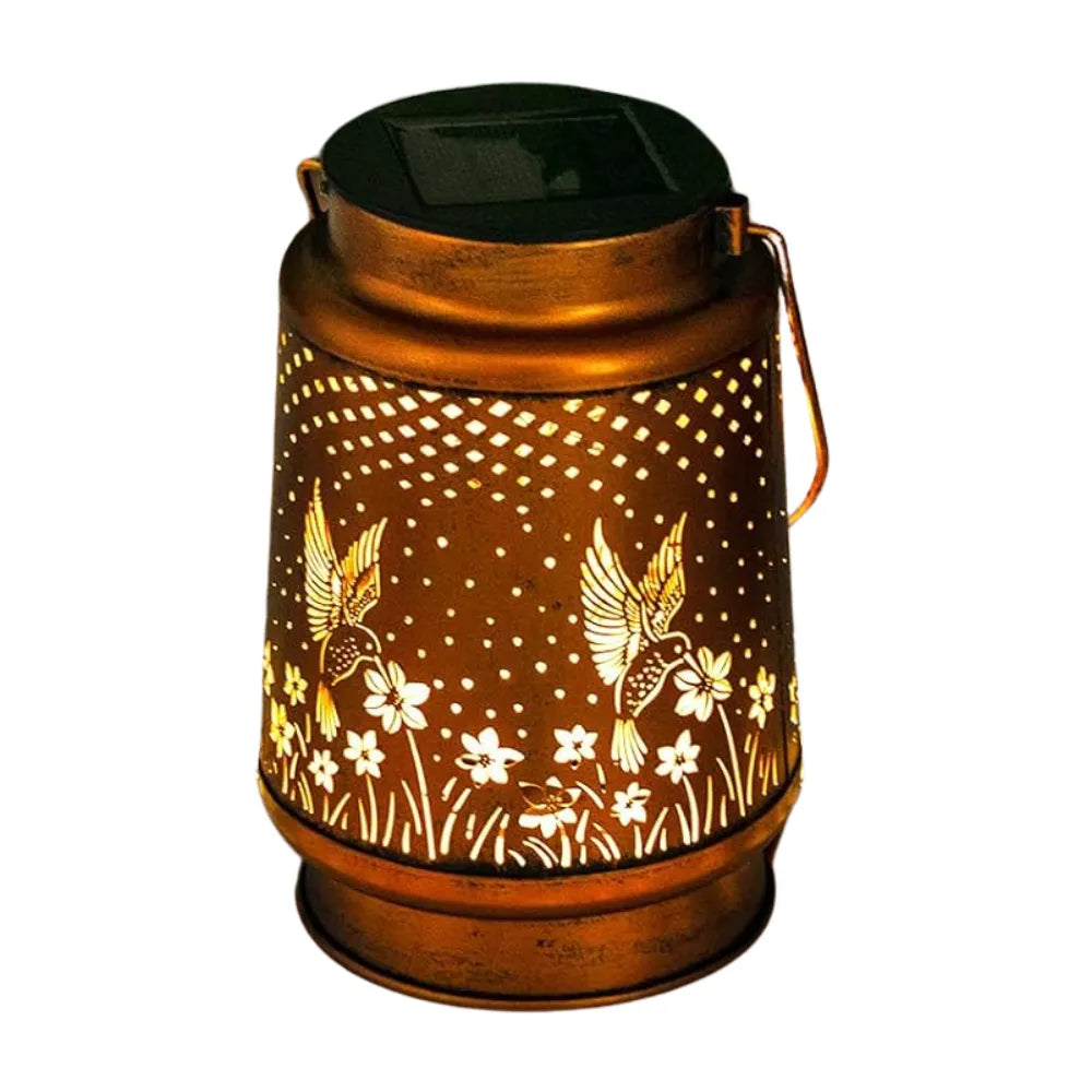 Solar Hanging Lantern, Metal Construction, IP65 Waterproof, LED Light 9