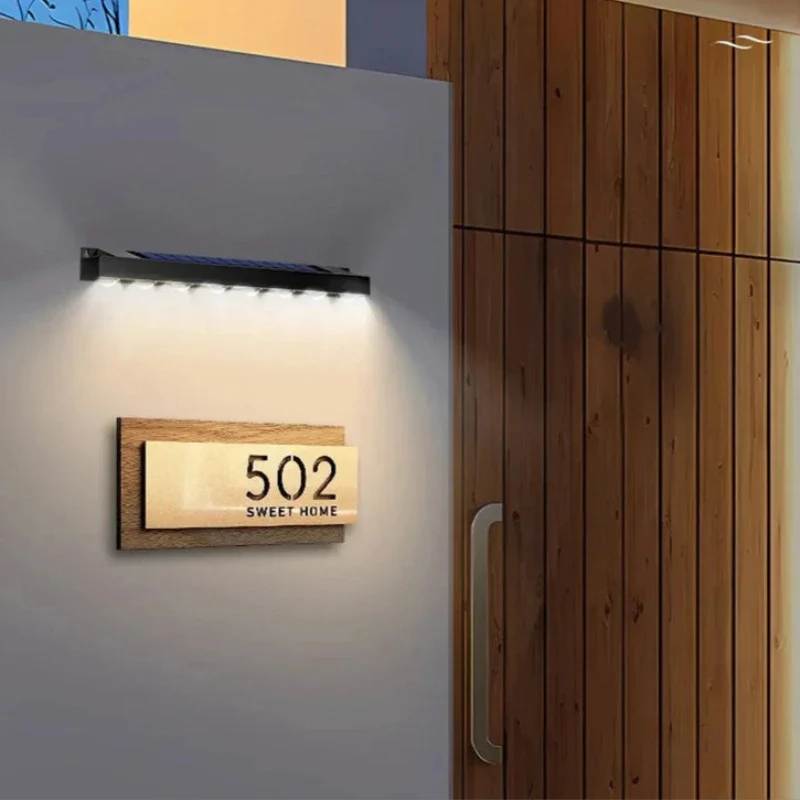 Solar LED Wall Lamp - Eco-Friendly Outdoor Lighting for Signs & Pathways 3