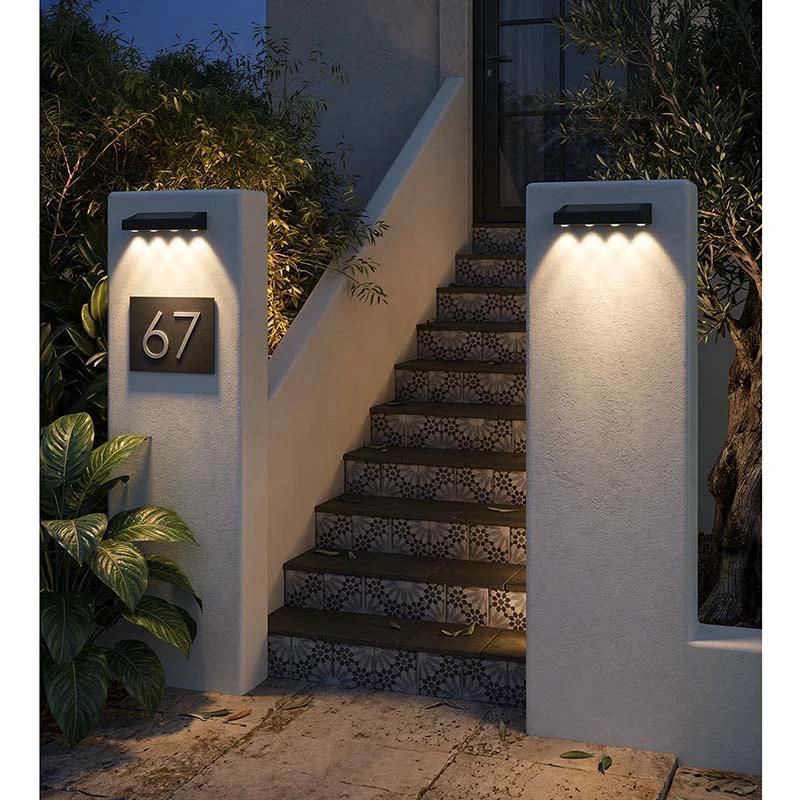 Solar LED Wall Lamp - Eco-Friendly Outdoor Lighting for Signs & Pathways 4
