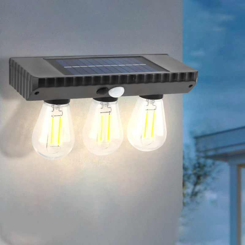 Solar LED Wall Sconce - Waterproof Outdoor Light with Human Sensor 1