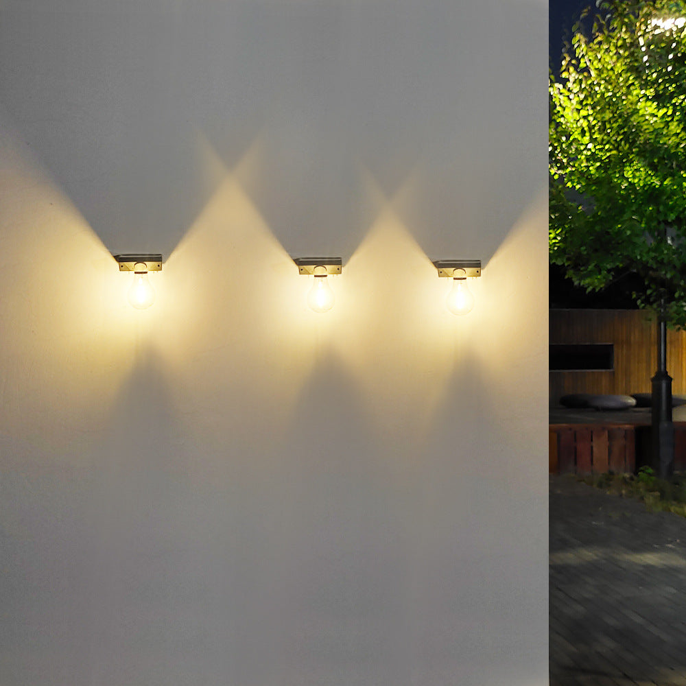 Solar LED Wall Sconce - Waterproof Outdoor Light with Human Sensor 3