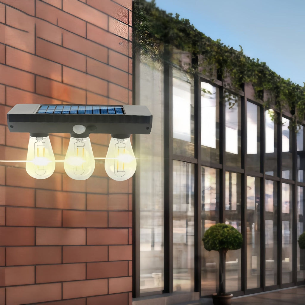 Solar LED Wall Sconce - Waterproof Outdoor Light with Human Sensor 4