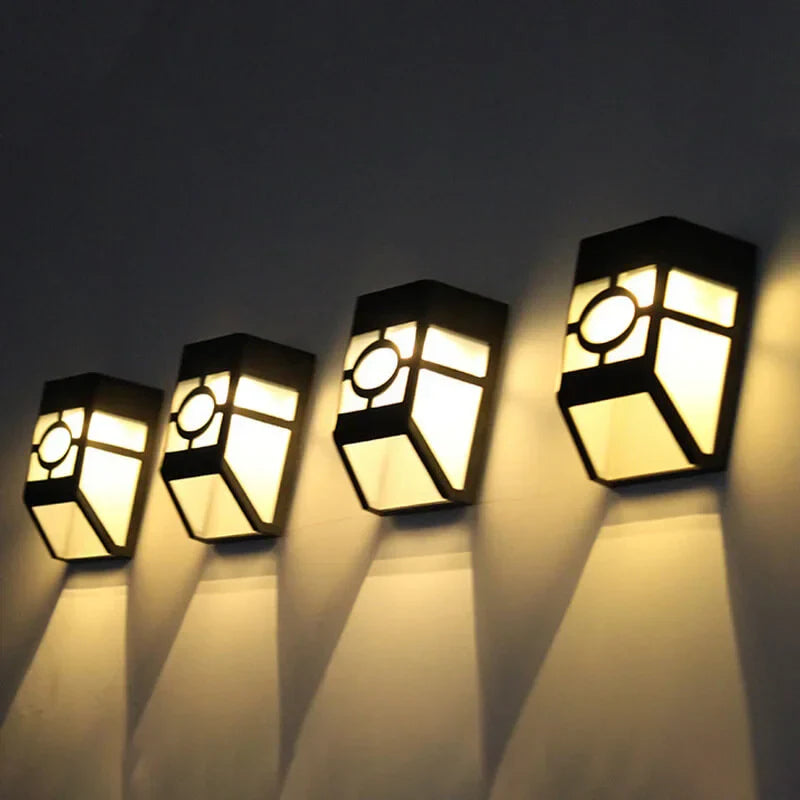 Solar LED Wall Sconce Light - Waterproof & Automatic Dusk Activation 2