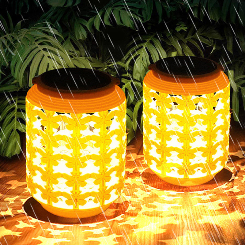 Solar Outdoor Lantern - Waterproof Hemp Rope Design, LED Light 0