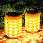 Solar Outdoor Lantern - Waterproof Hemp Rope Design, LED Light 0