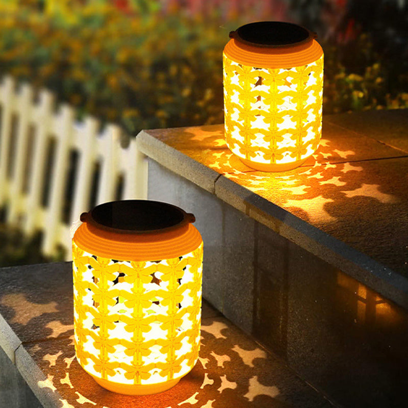 Solar Outdoor Lantern - Waterproof Hemp Rope Design, LED Light 2
