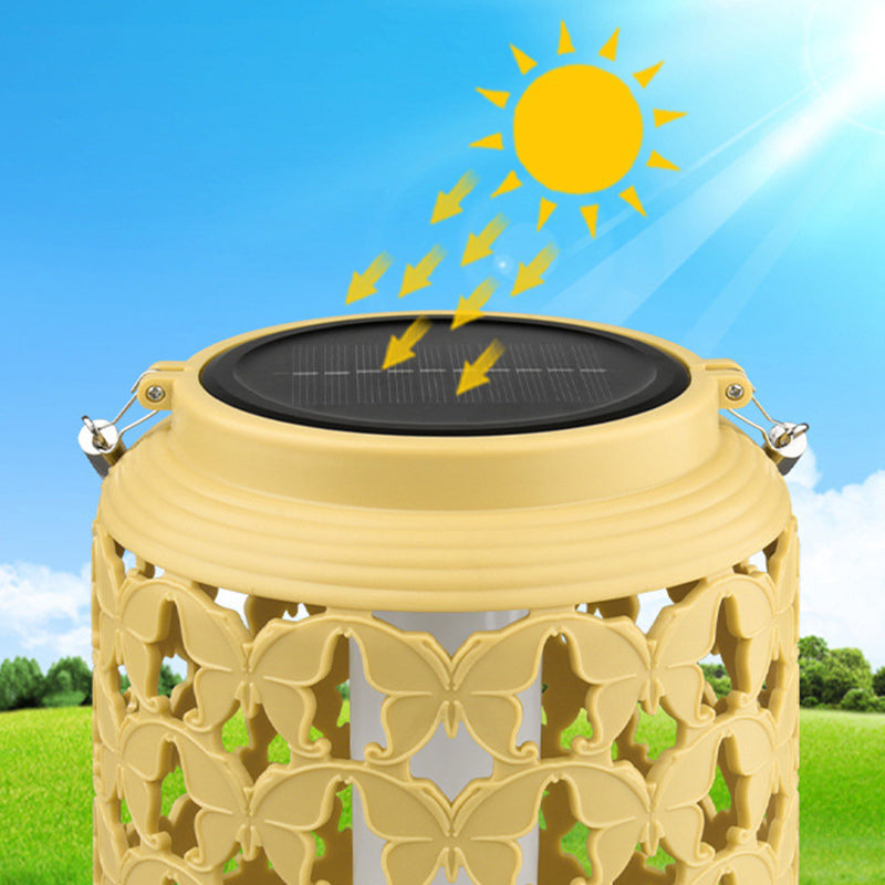 Solar Outdoor Lantern - Waterproof Hemp Rope Design, LED Light 8